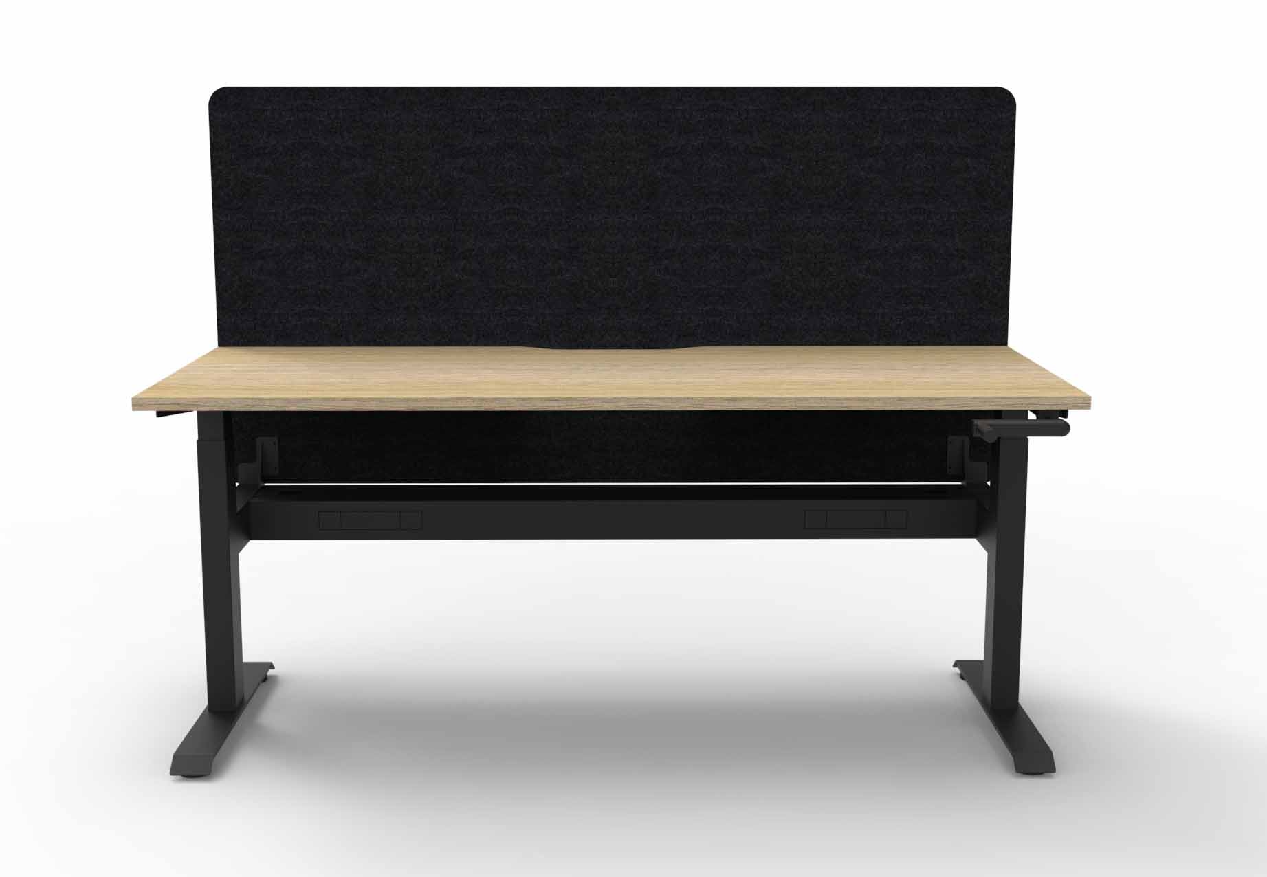 Boost Crank Single Sided Workstation with Cable Tray and Eco Screen